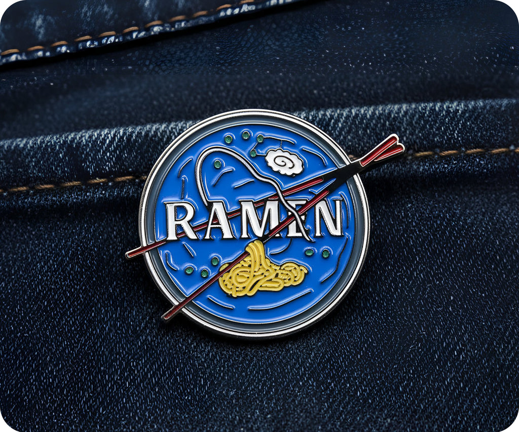 NASA Funny Ramen Pin Badge