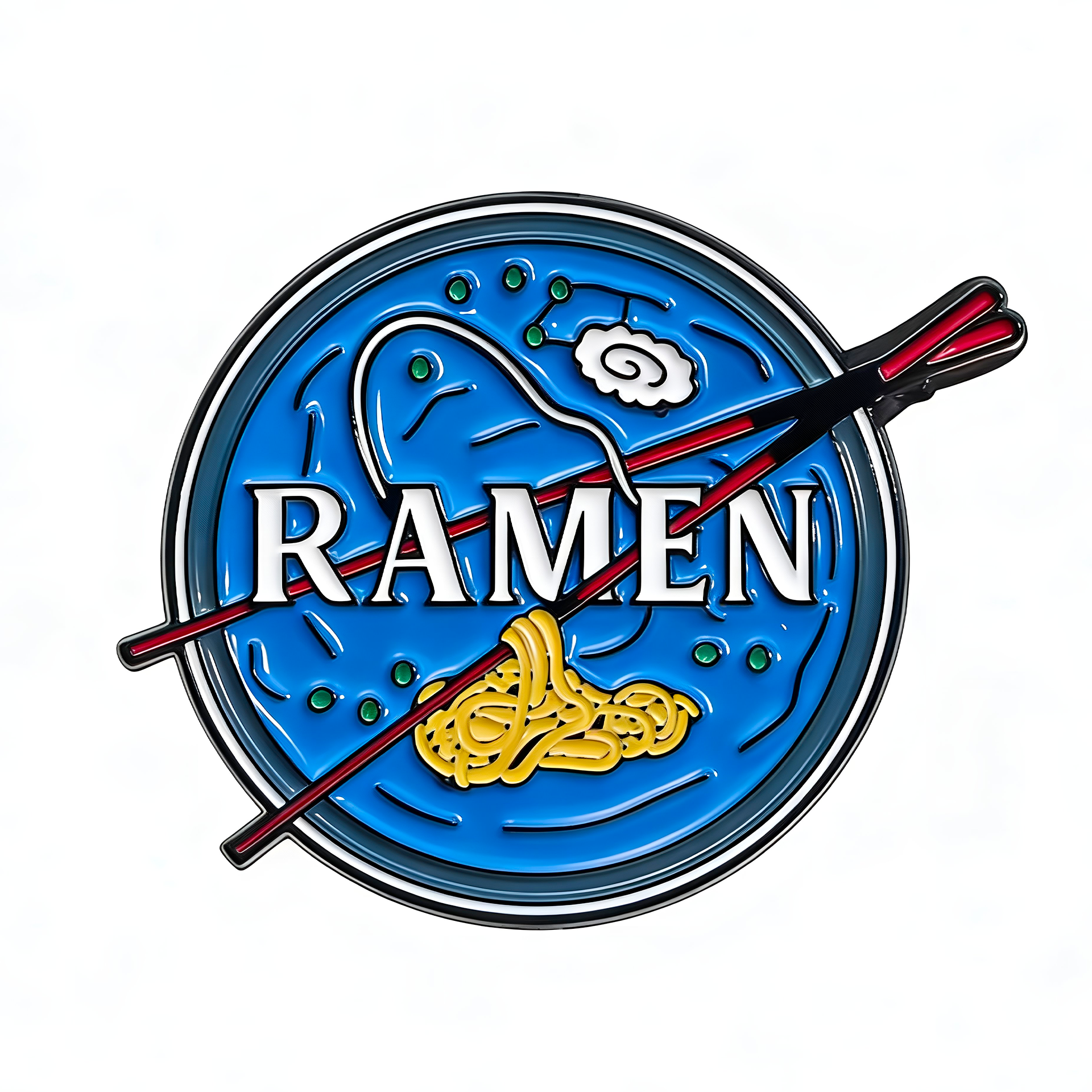 NASA Funny Ramen Pin Badge
