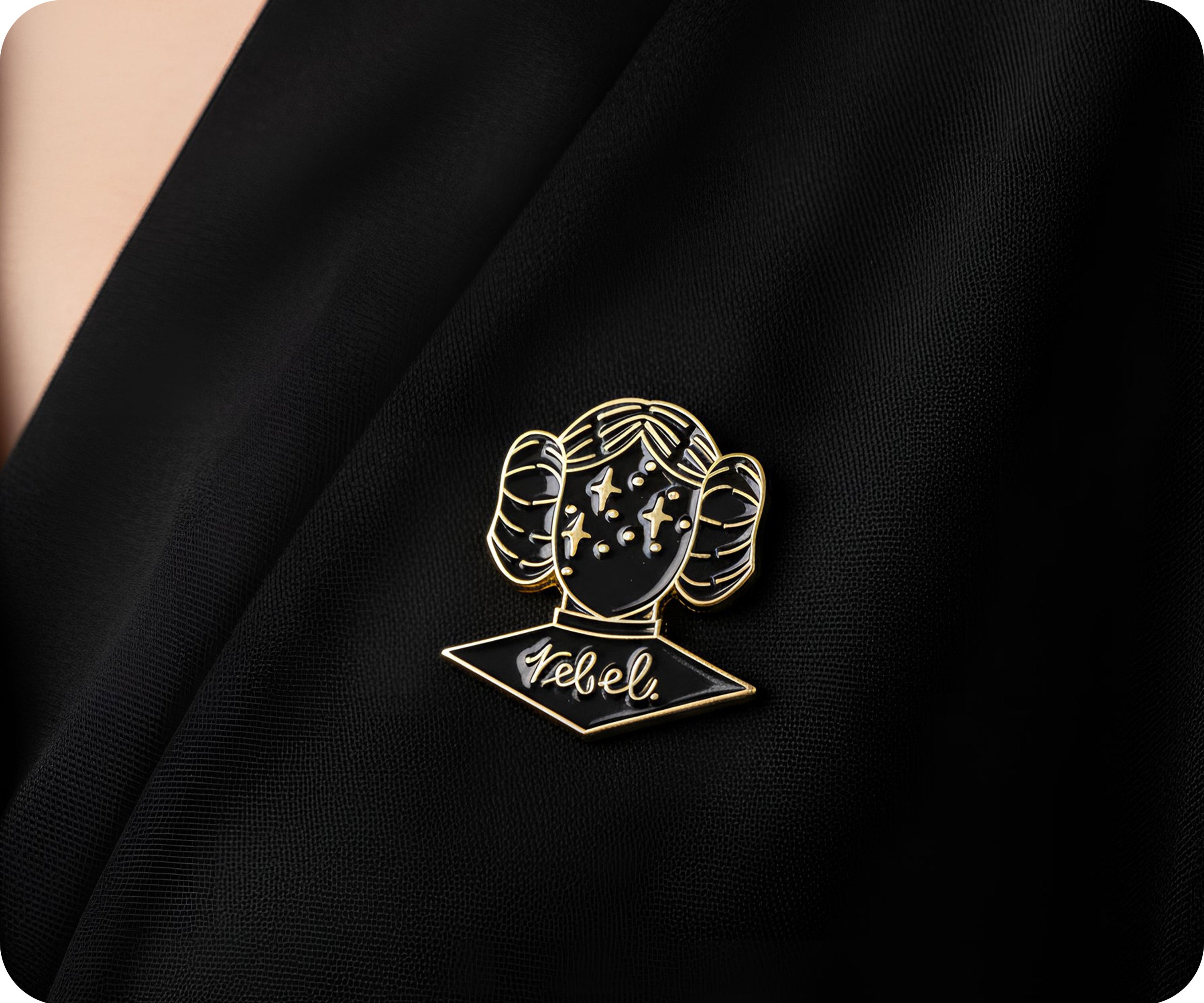 Leia Rebel Space Pin Badge