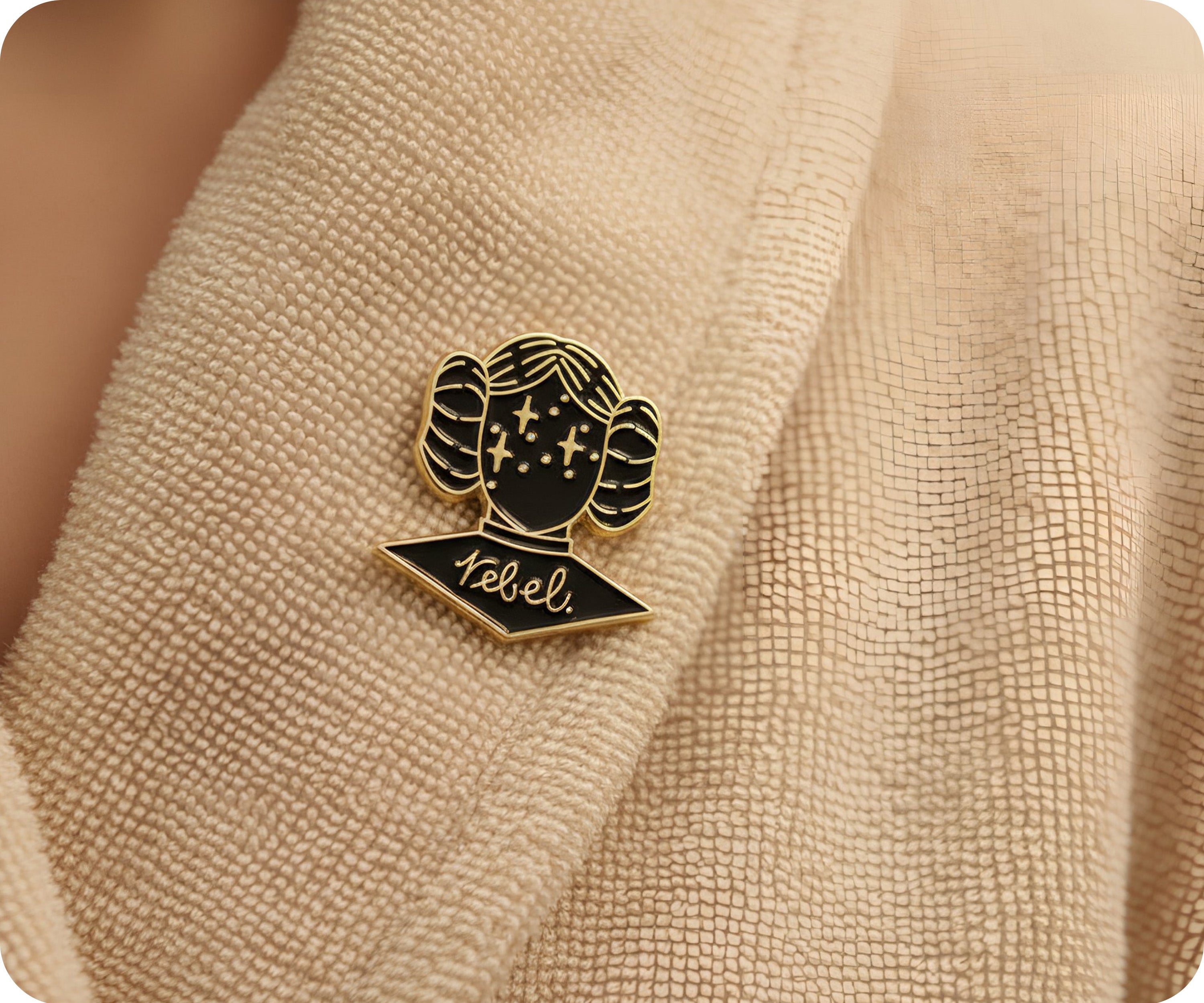 Leia Rebel Space Pin Badge