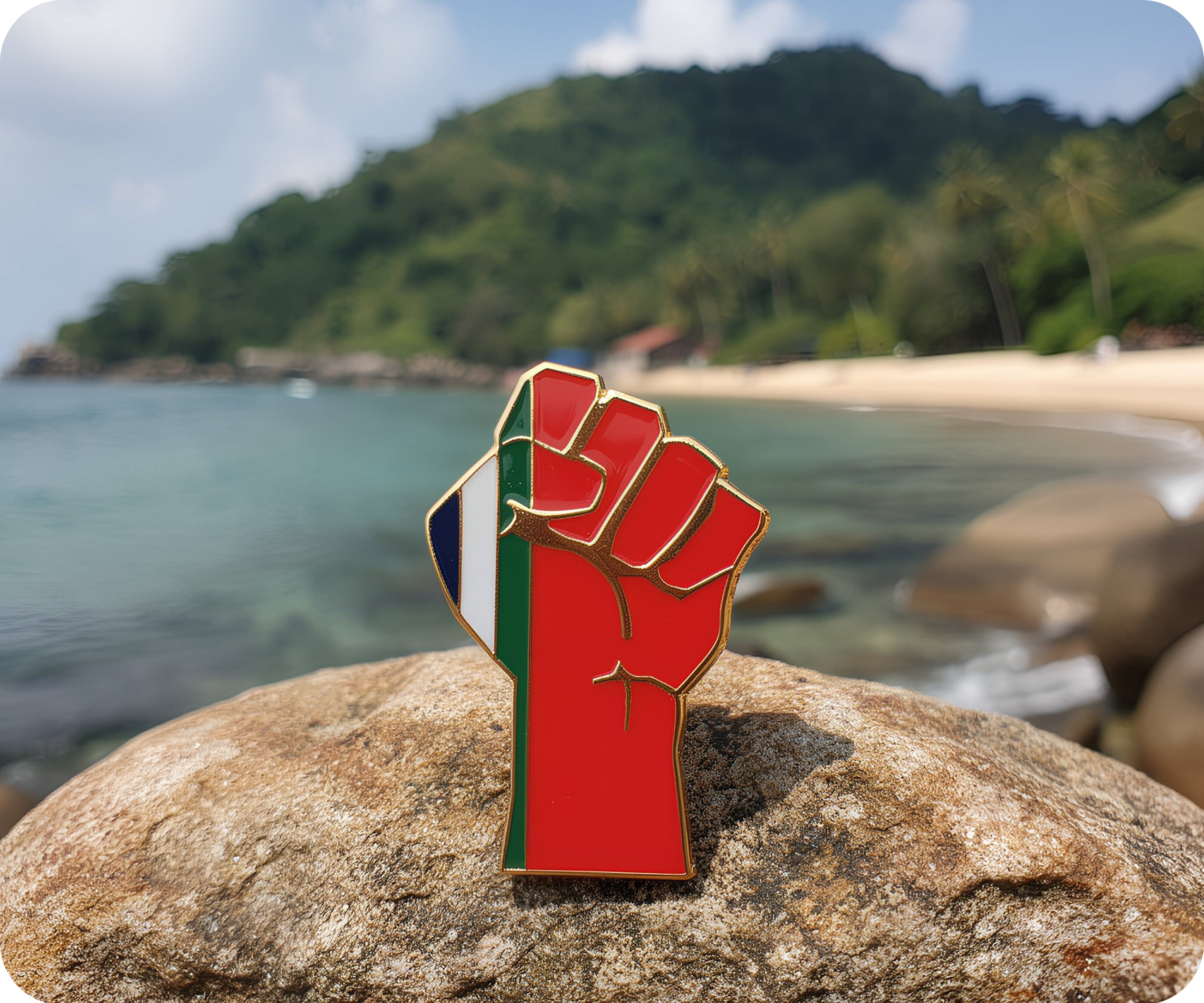 Moluques del Sur (Maluku del Sur) Puño Bandera Pin Insignia Imagen secundaria del producto