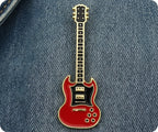 Red Electric Guitar Pin Badge