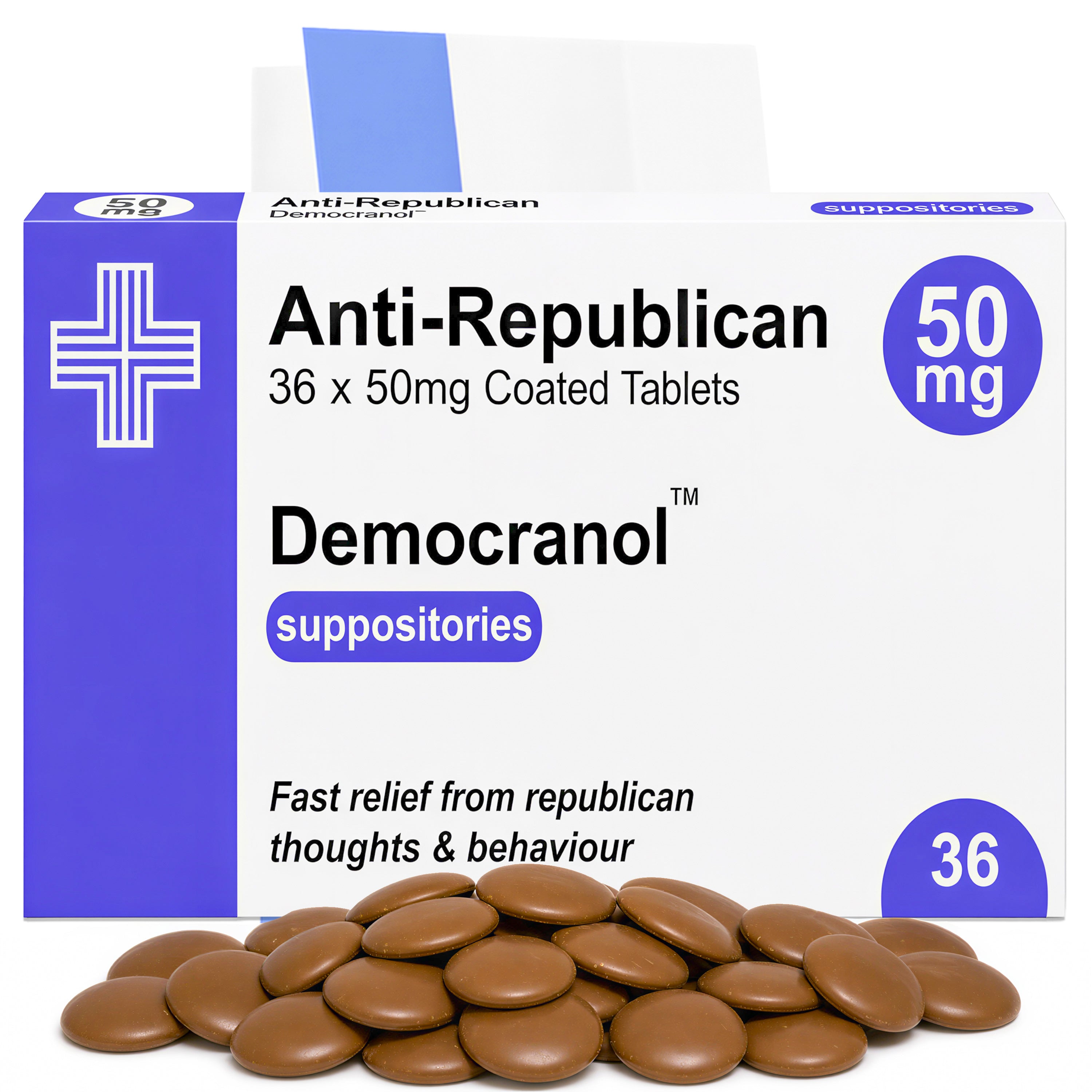Anti-Republican Prescription Milk Chocolate, 36g | Vegetarian Main image