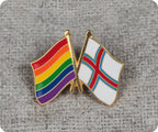 Rainbow & Faroe Islands Friendship Pin Badge
