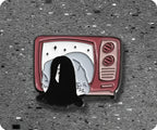 Ring Horror Television Pin Badge