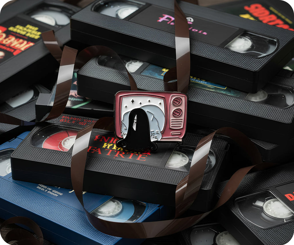 Ring Horror Television Pin Badge