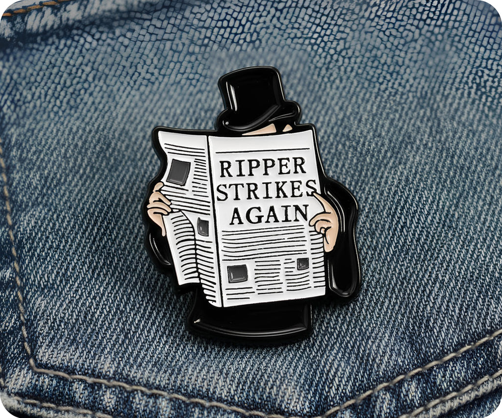 Jack The Ripper Strikes Again Pin Badge