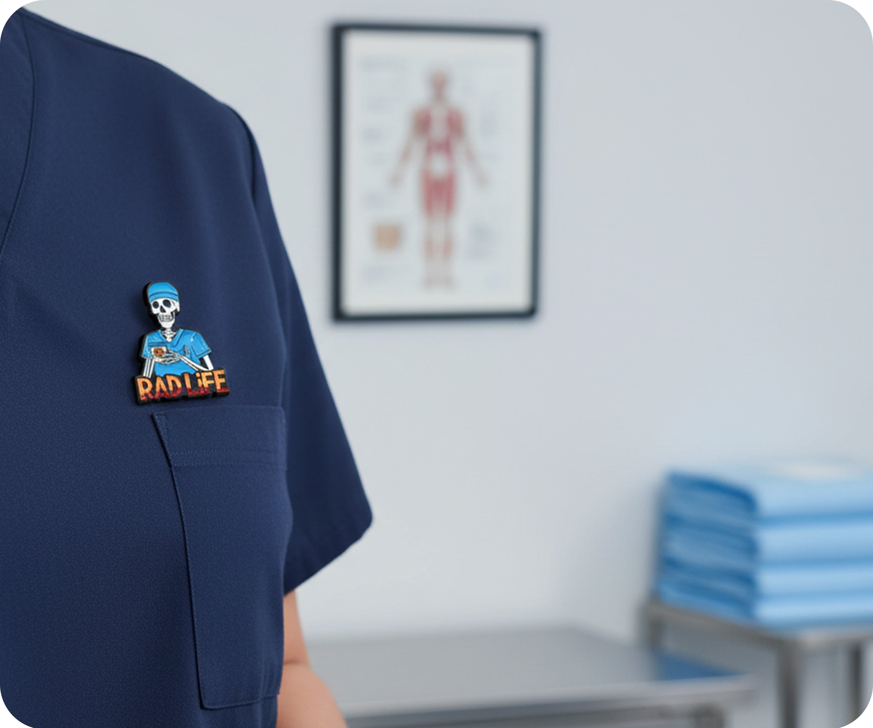 Rad Life Radiology X Ray Surgeon Medial Pin Badge