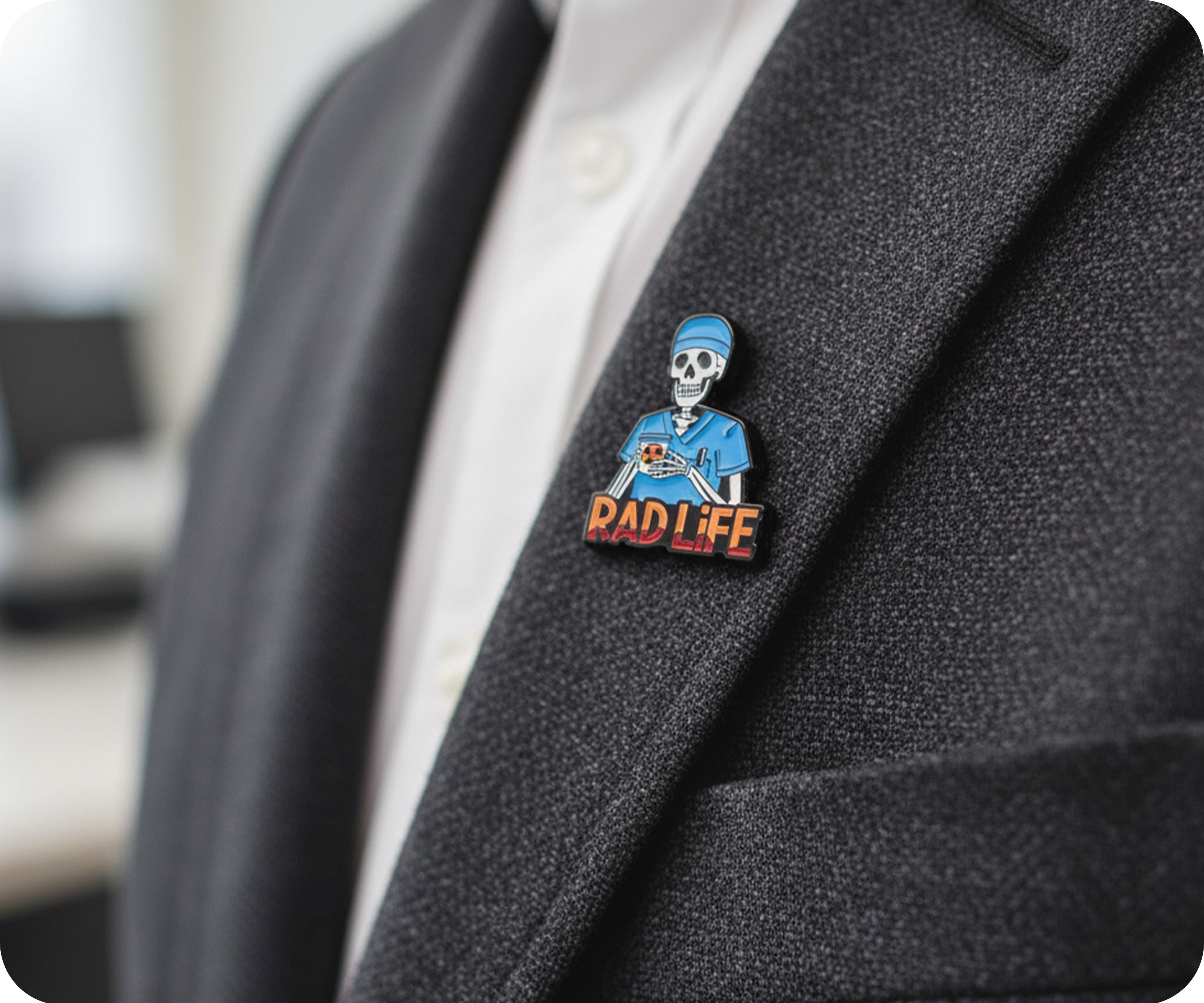 Rad Life Radiology X Ray Surgeon Medial Pin Badge