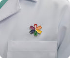 Rainbow Medical Ambulance Star Pin Badge
