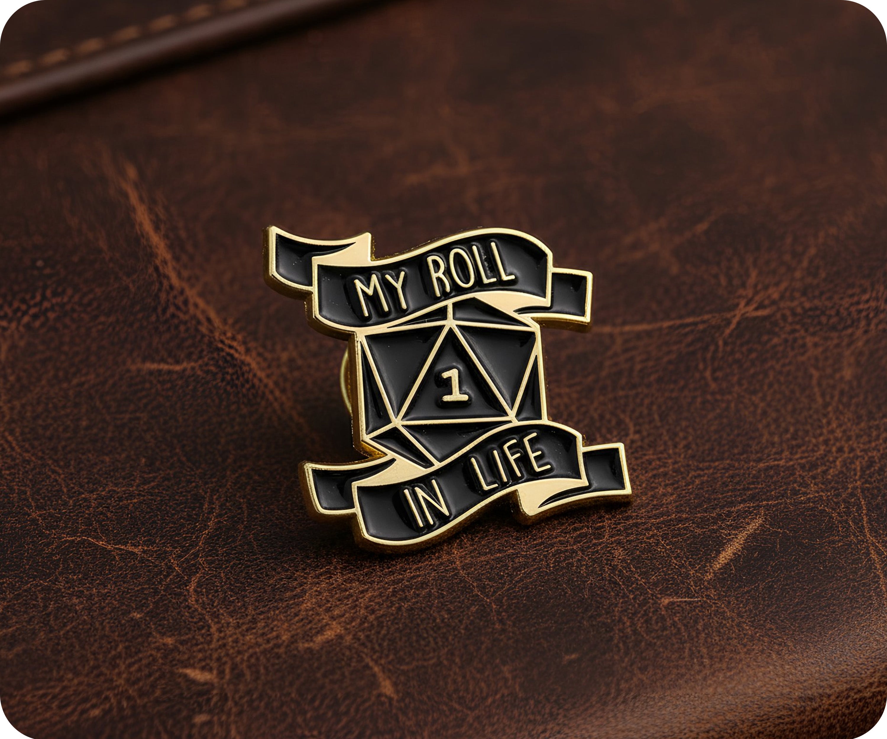 Mi insignia de pin de dados de juego de rol en la vida Imagen secundaria del producto