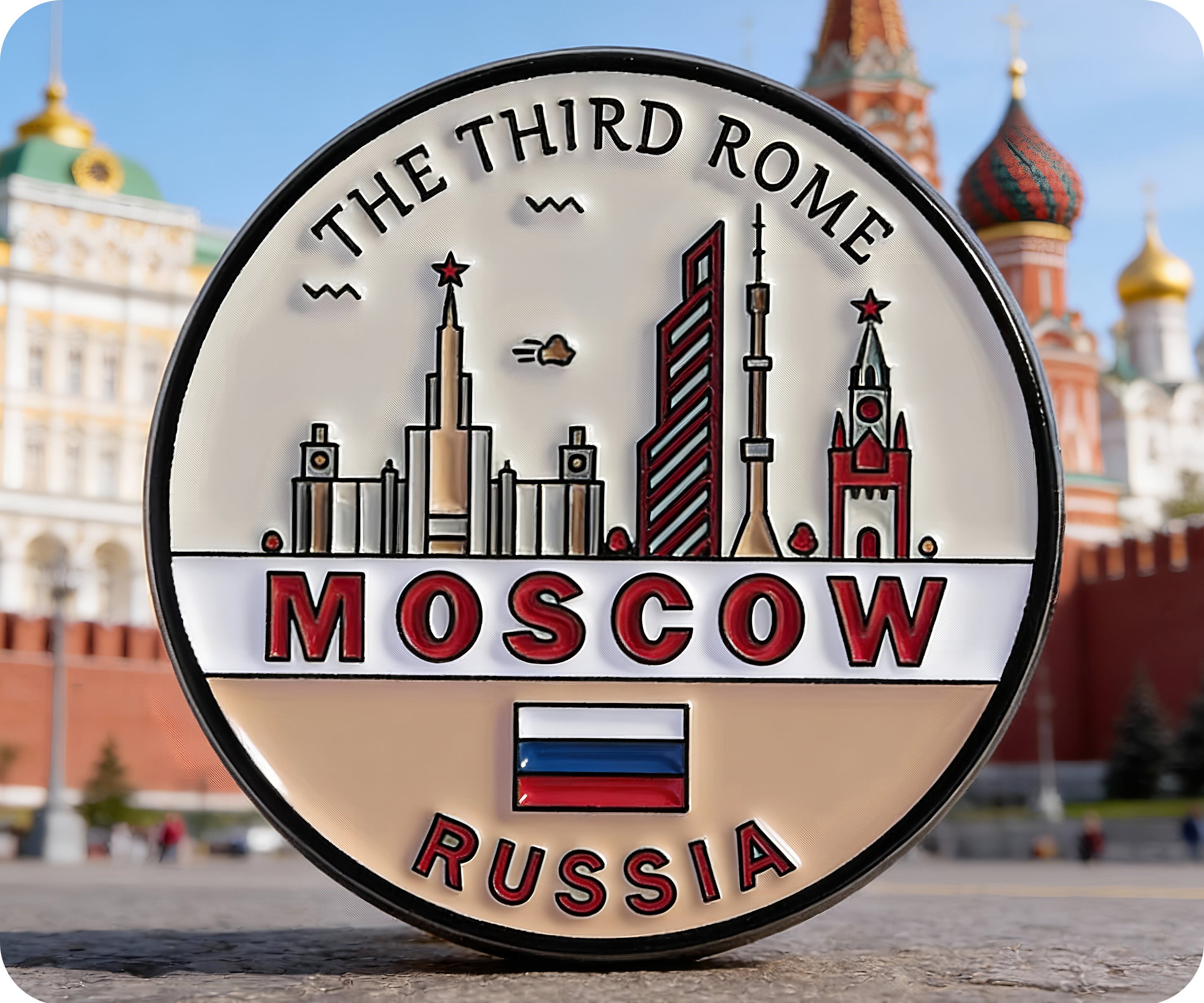 Moscow The Third Rome Russia Pin Badge