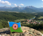 Flag of the Romani People Pin Badge