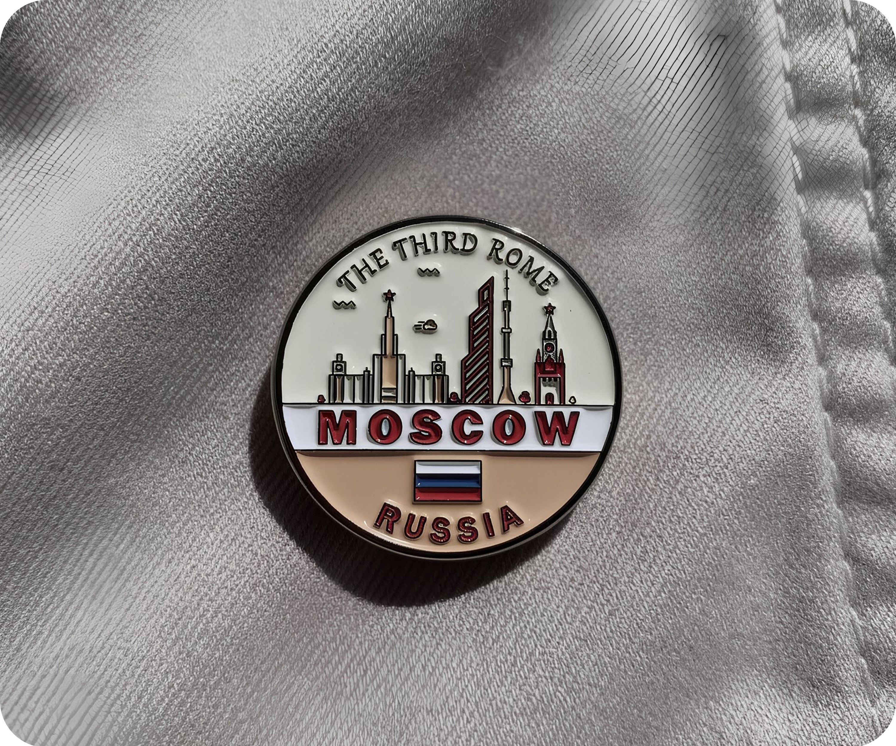 Moscow The Third Rome Russia Pin Badge