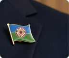 Flag of the Romani People Pin Badge