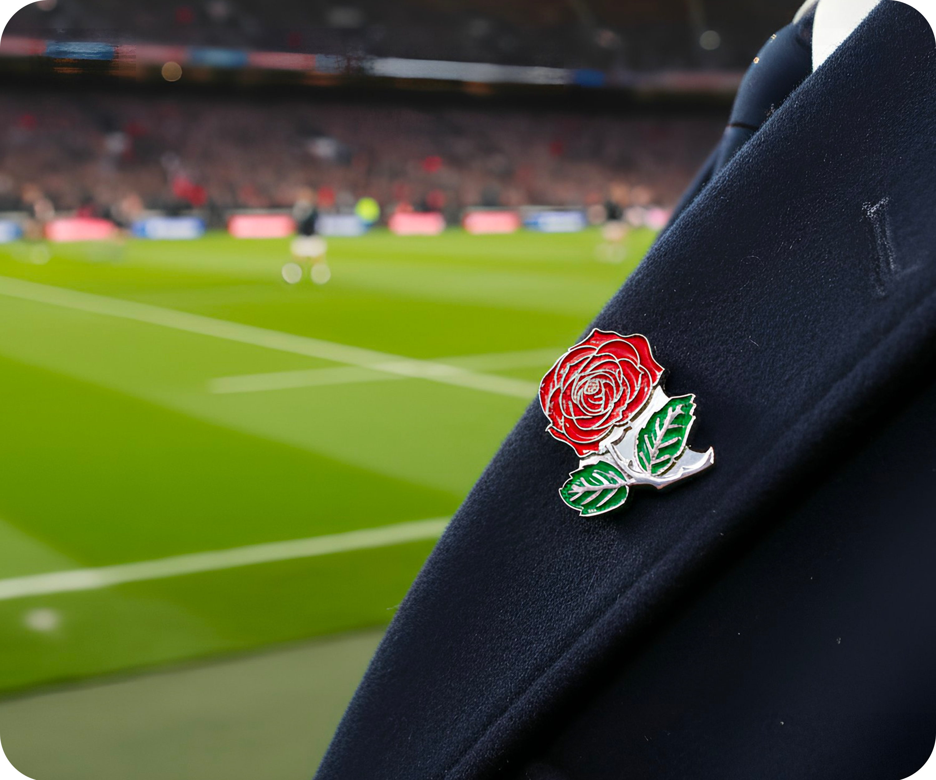 Red Rose Pin Badge