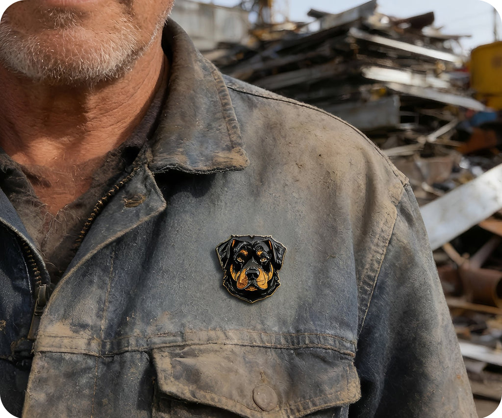 Rottweiler Dog Pin Badge