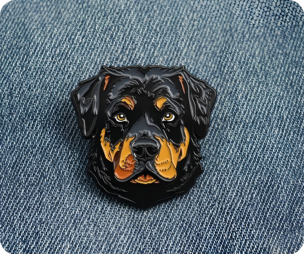 Rottweiler Dog Pin Badge