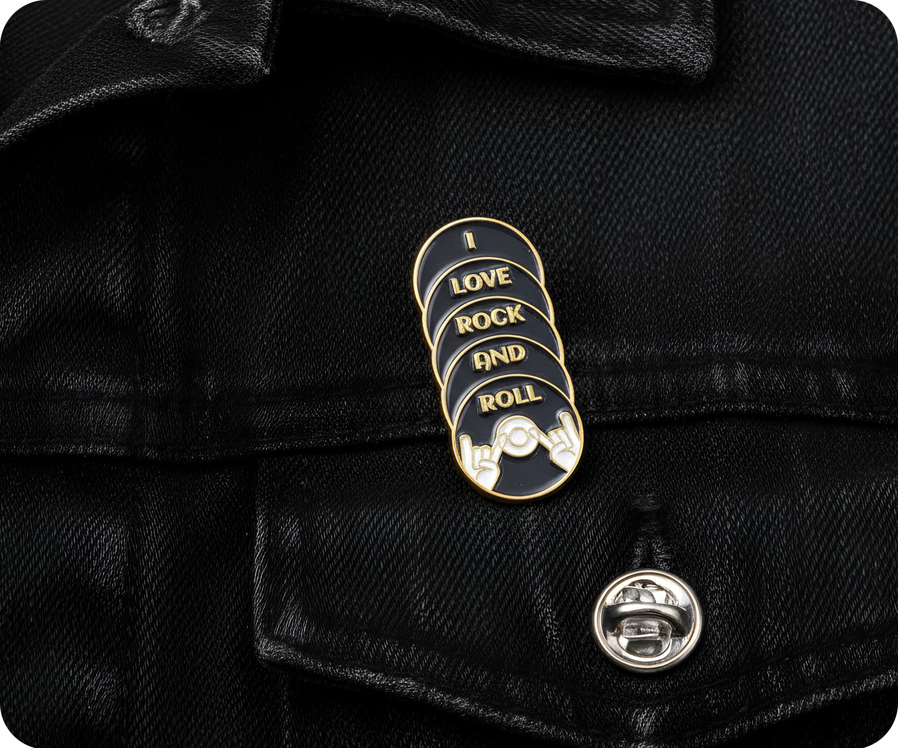 I Love Rock & Roll Pin Badge