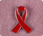 Red Ribbon Pin Badge