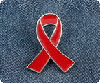 Red Ribbon Pin Badge