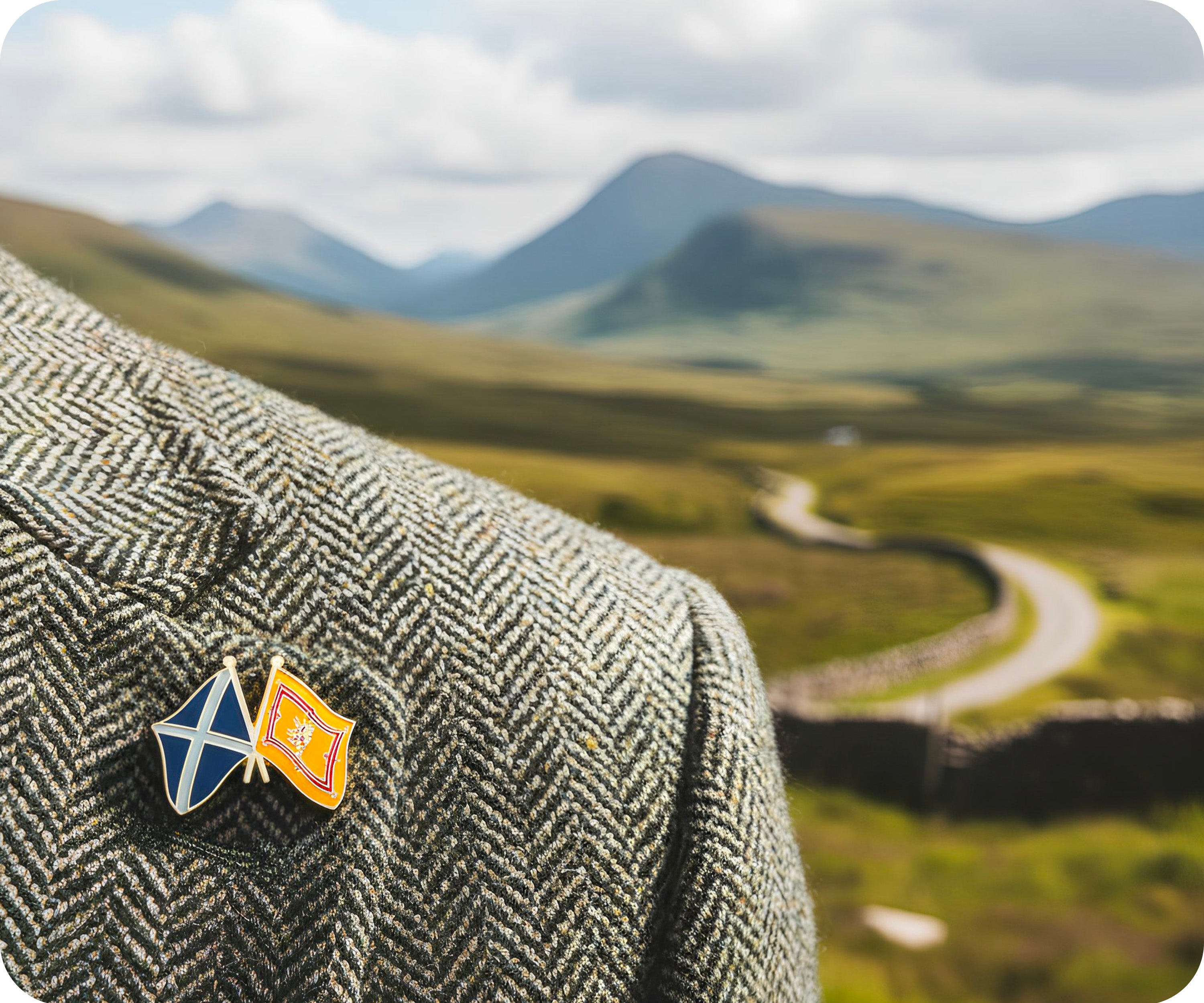 Pin de la amistad con el león y el estandarte real de Escocia Imagen secundaria del producto