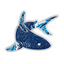 Reef Shark Glitter Ocean Pin Badge