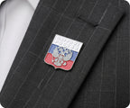 Russia Coat Of Arms Shield Pin Badge
