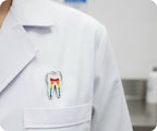 Dentist Tooth Rainbow Pin Badge