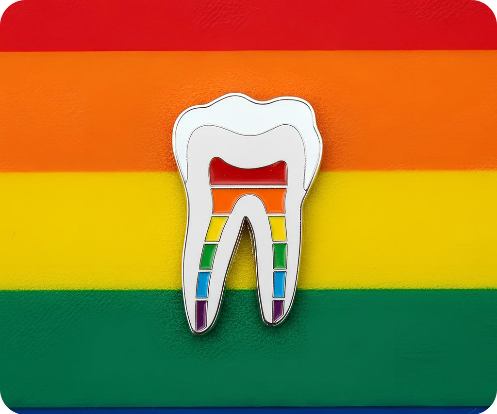 Dentist Tooth Rainbow Pin Badge