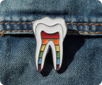Dentist Tooth Rainbow Pin Badge