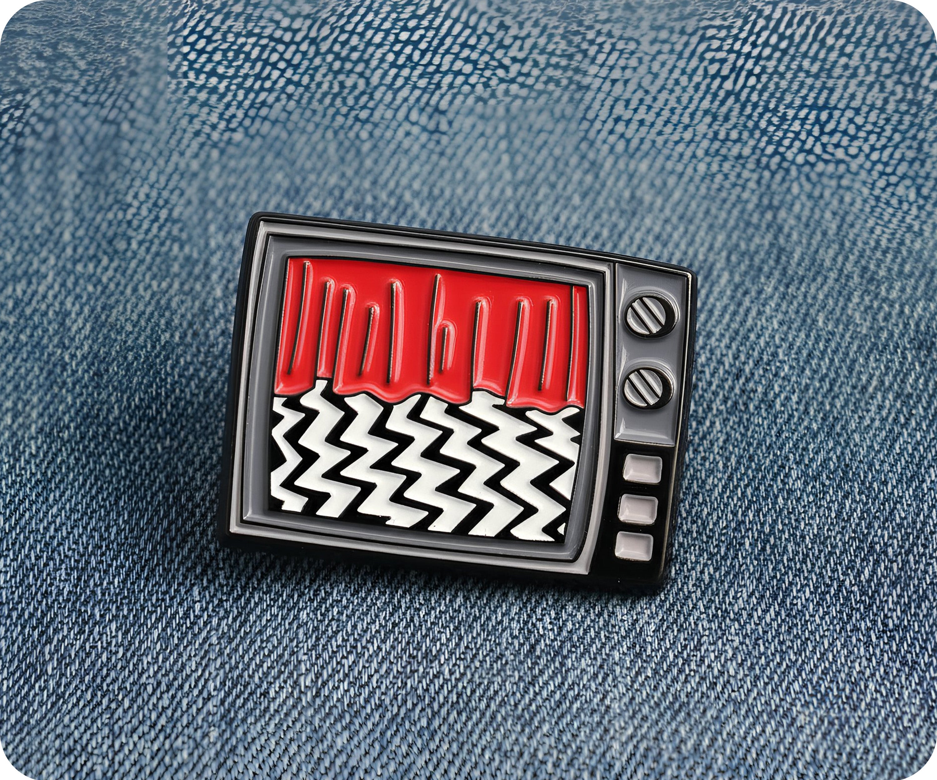 Insignia de metal de la serie de televisión de terror Twin Peaks Imagen secundaria del producto