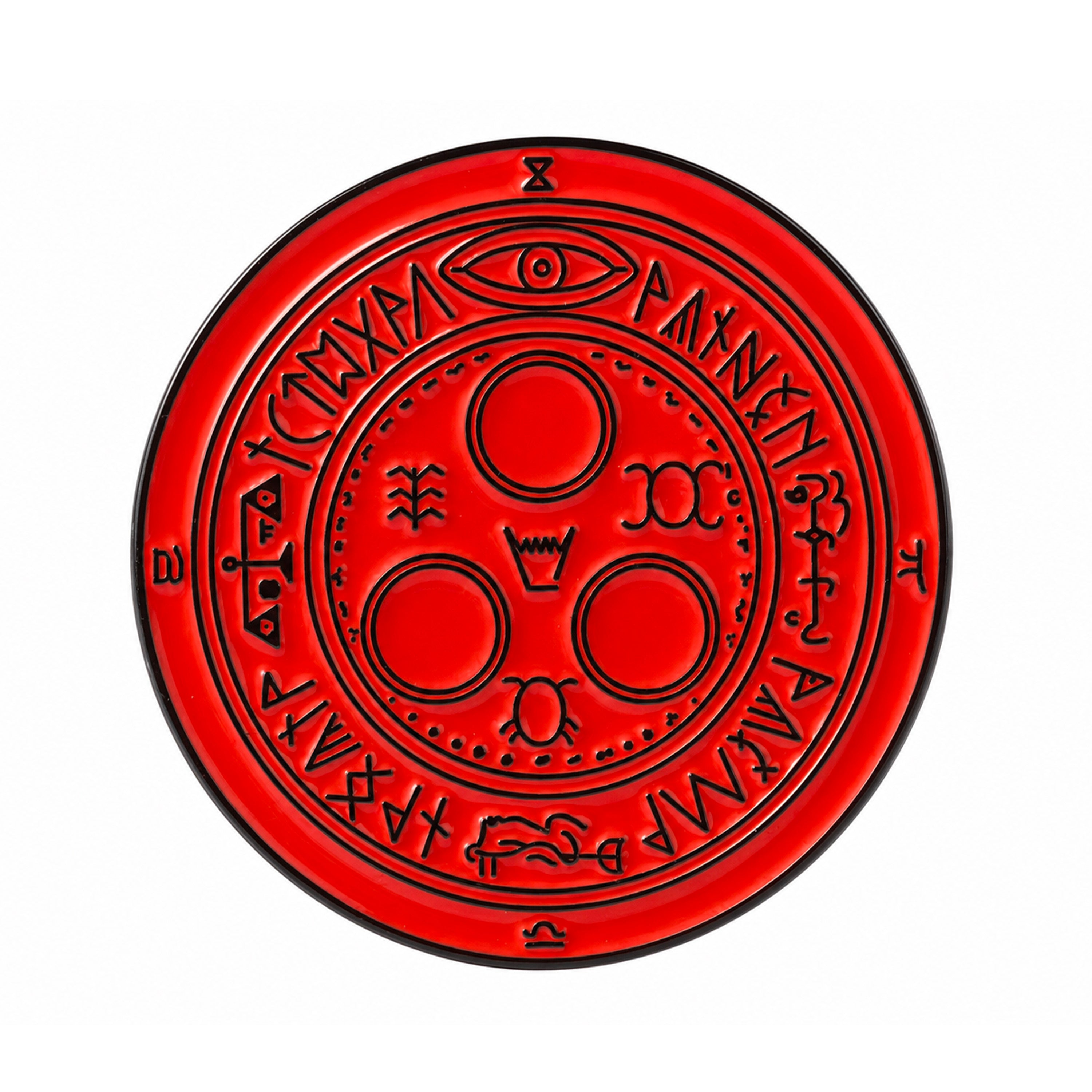 Red Occult Alchemy Magic Circle Enamel Pin Badge