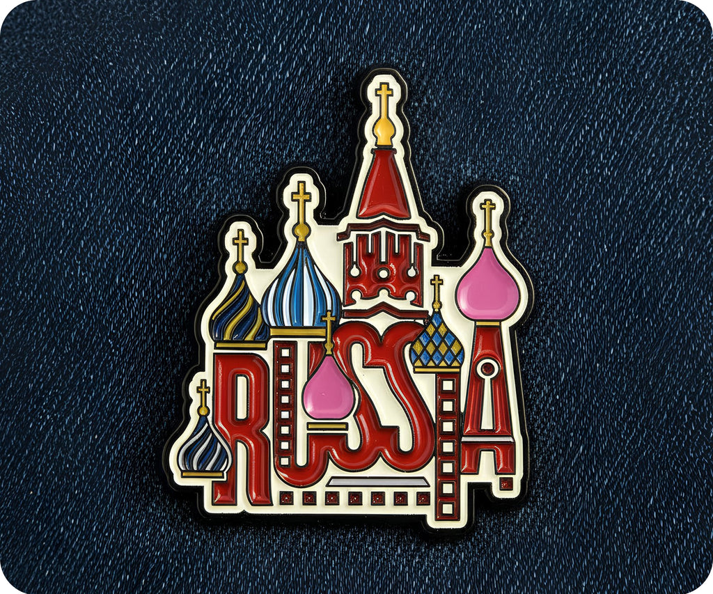 Moscow Kremlin Russia Tourist Pin Badge