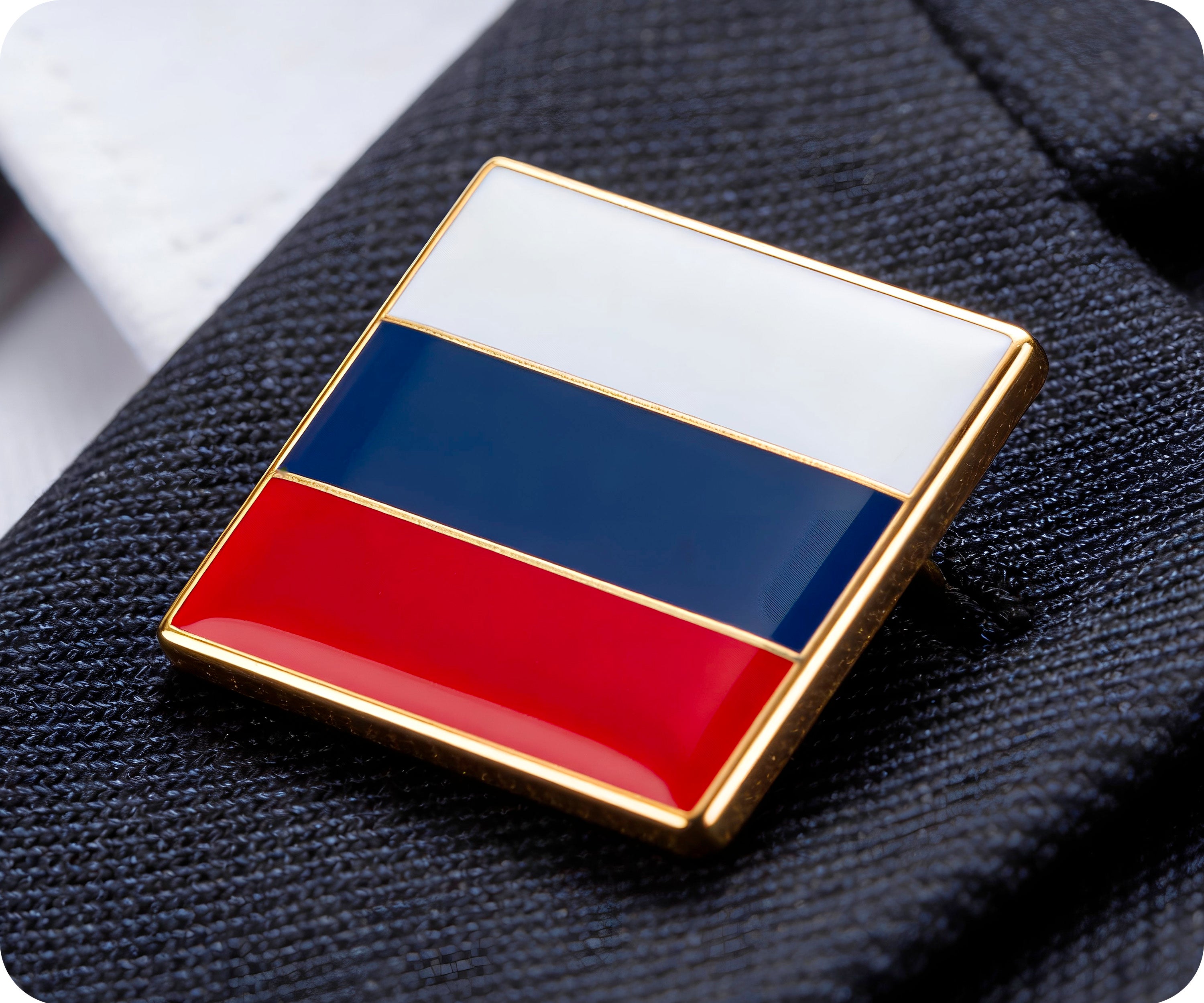 Russia Rectangle Pin Badge