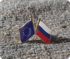 European Union & Russia Friendship Pin Badge