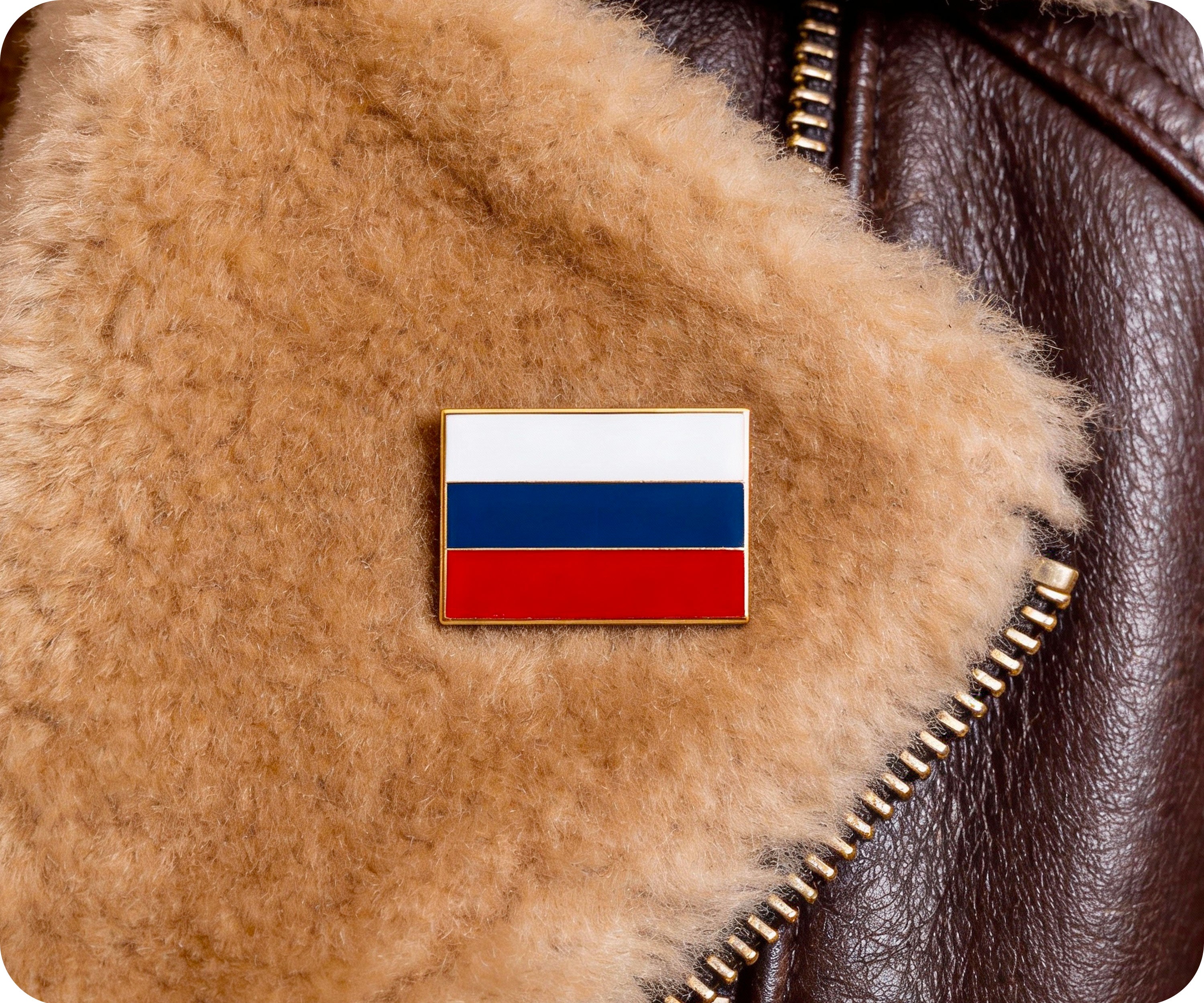 Russia Rectangle Pin Badge