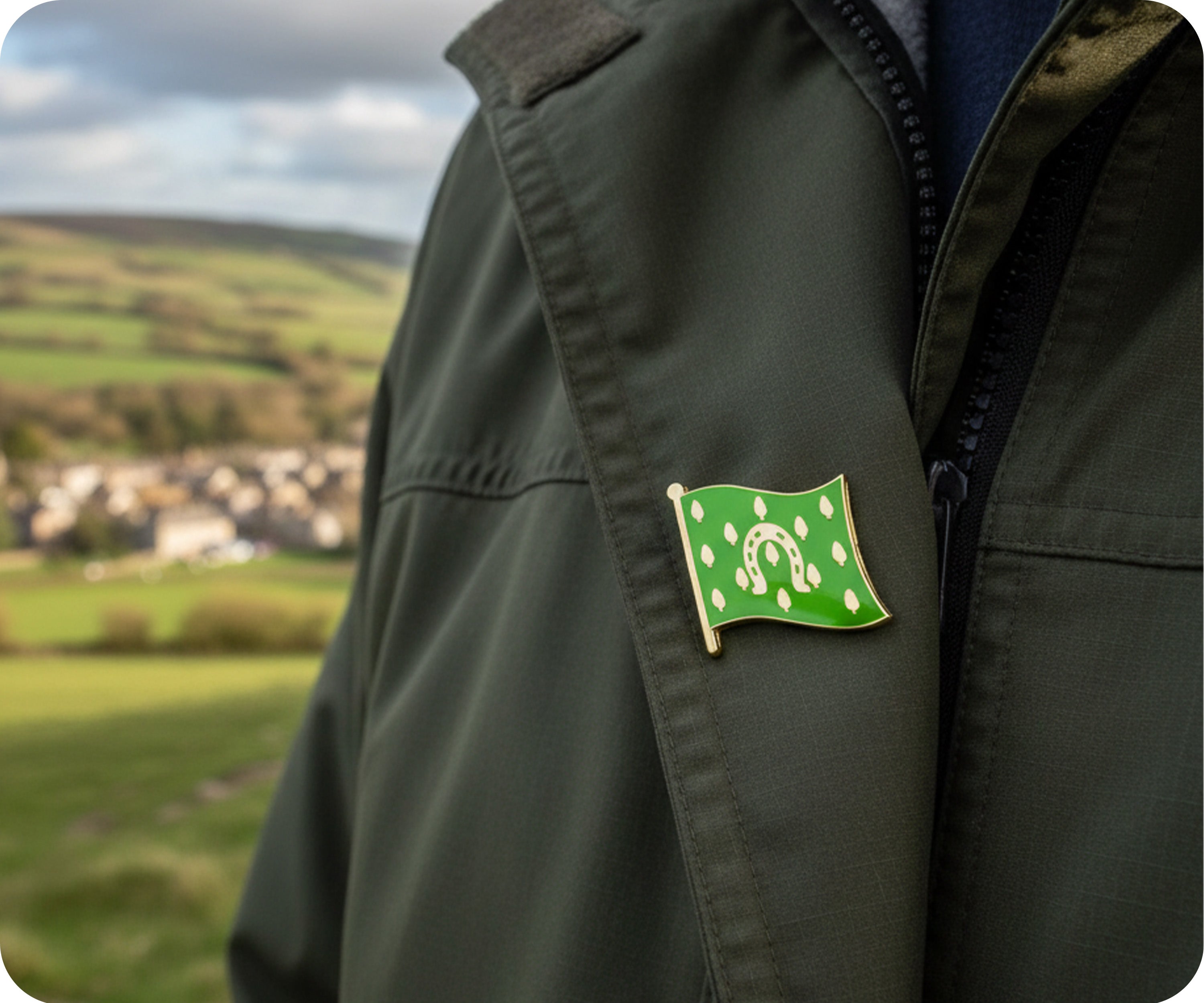 Rutland English County Flag Pin Badge