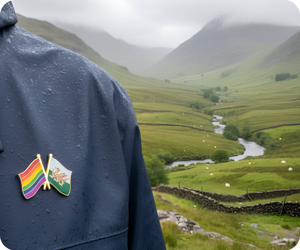 Rainbow & Wales Friendship Pin Badge