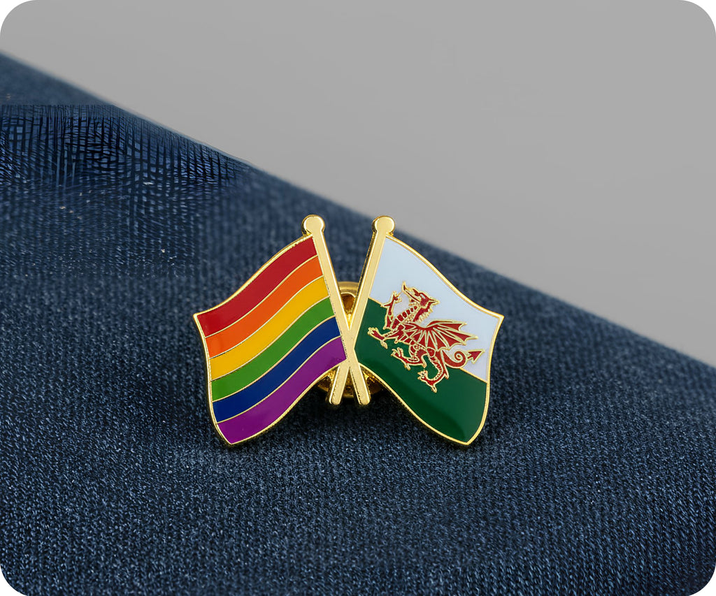 Rainbow & Wales Friendship Pin Badge
