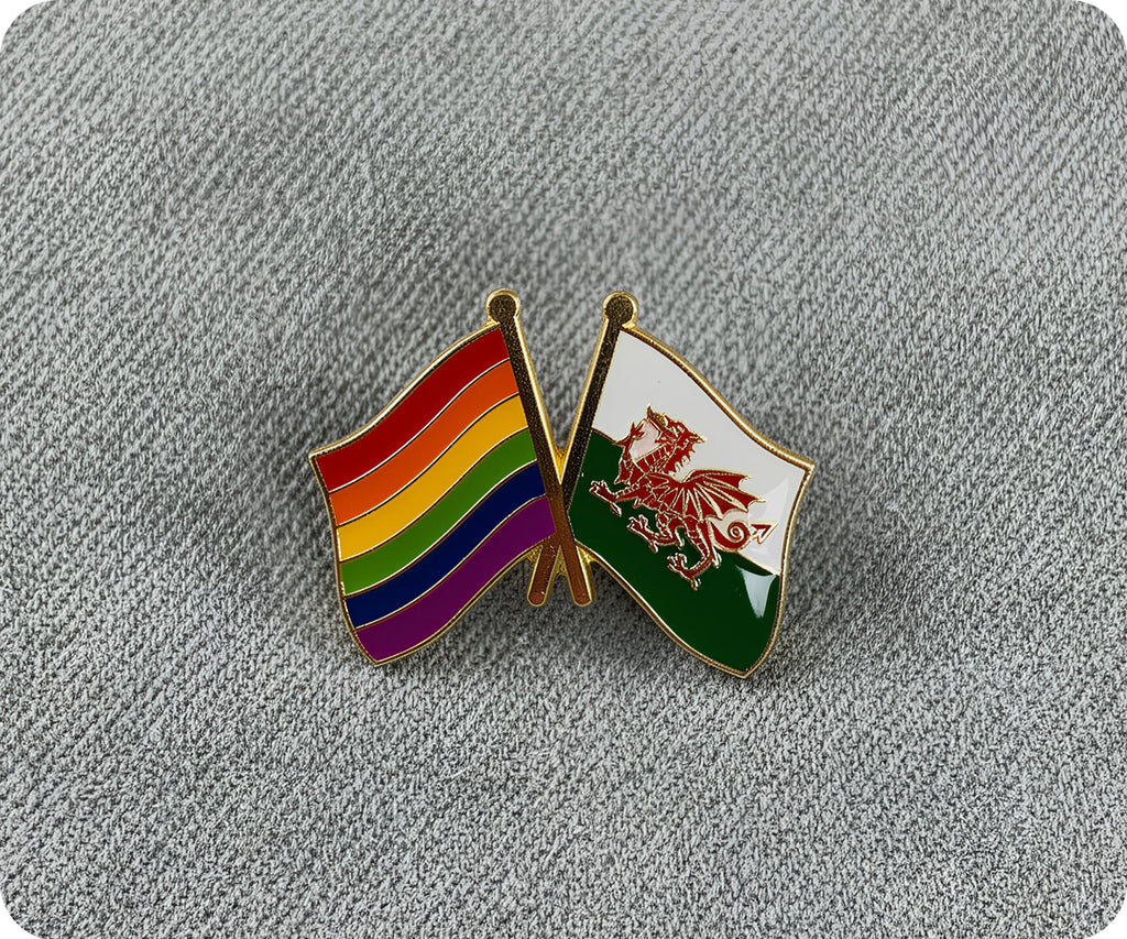 Rainbow & Wales Friendship Pin Badge