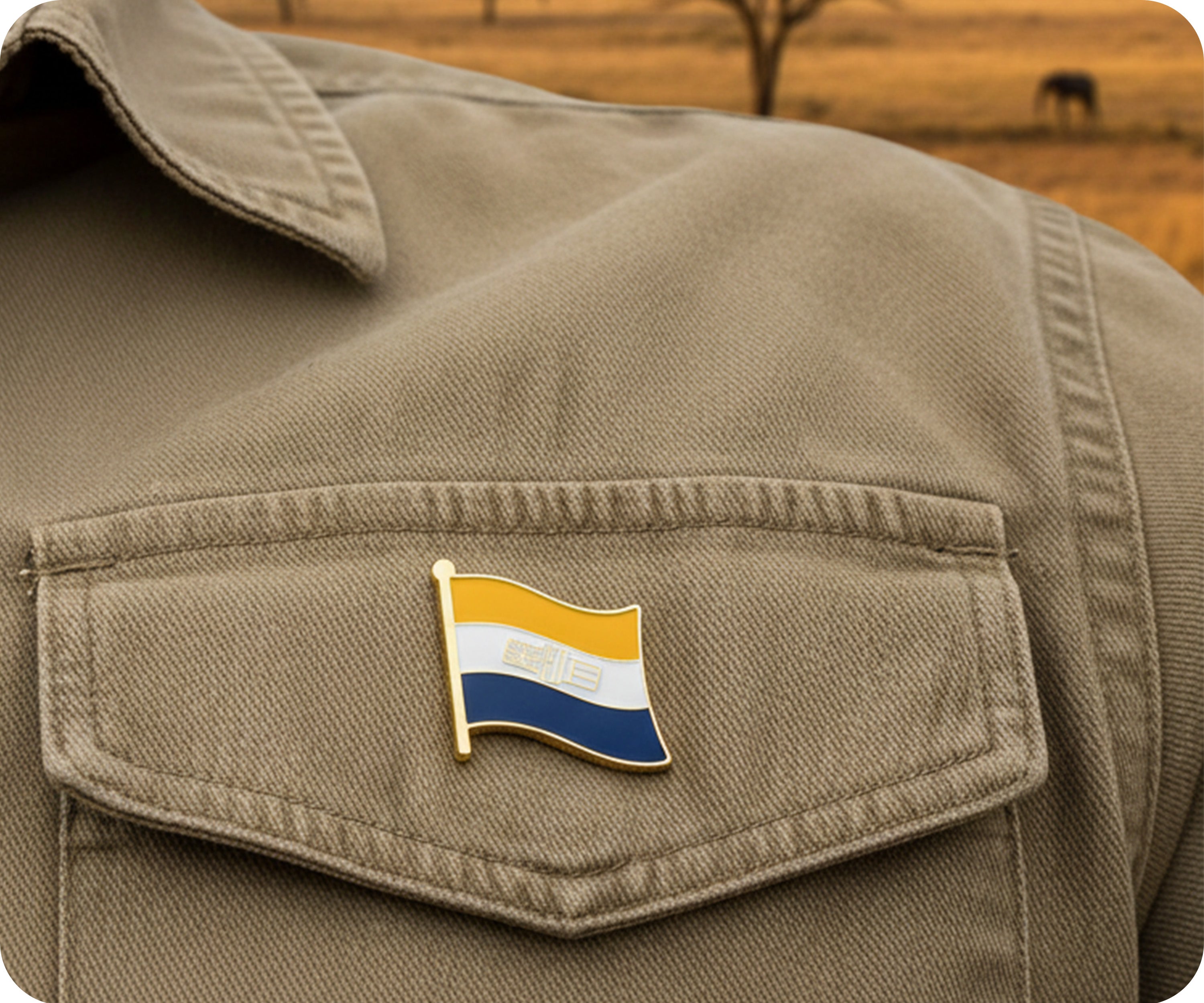 Union of South Africa Flag Pin Badge