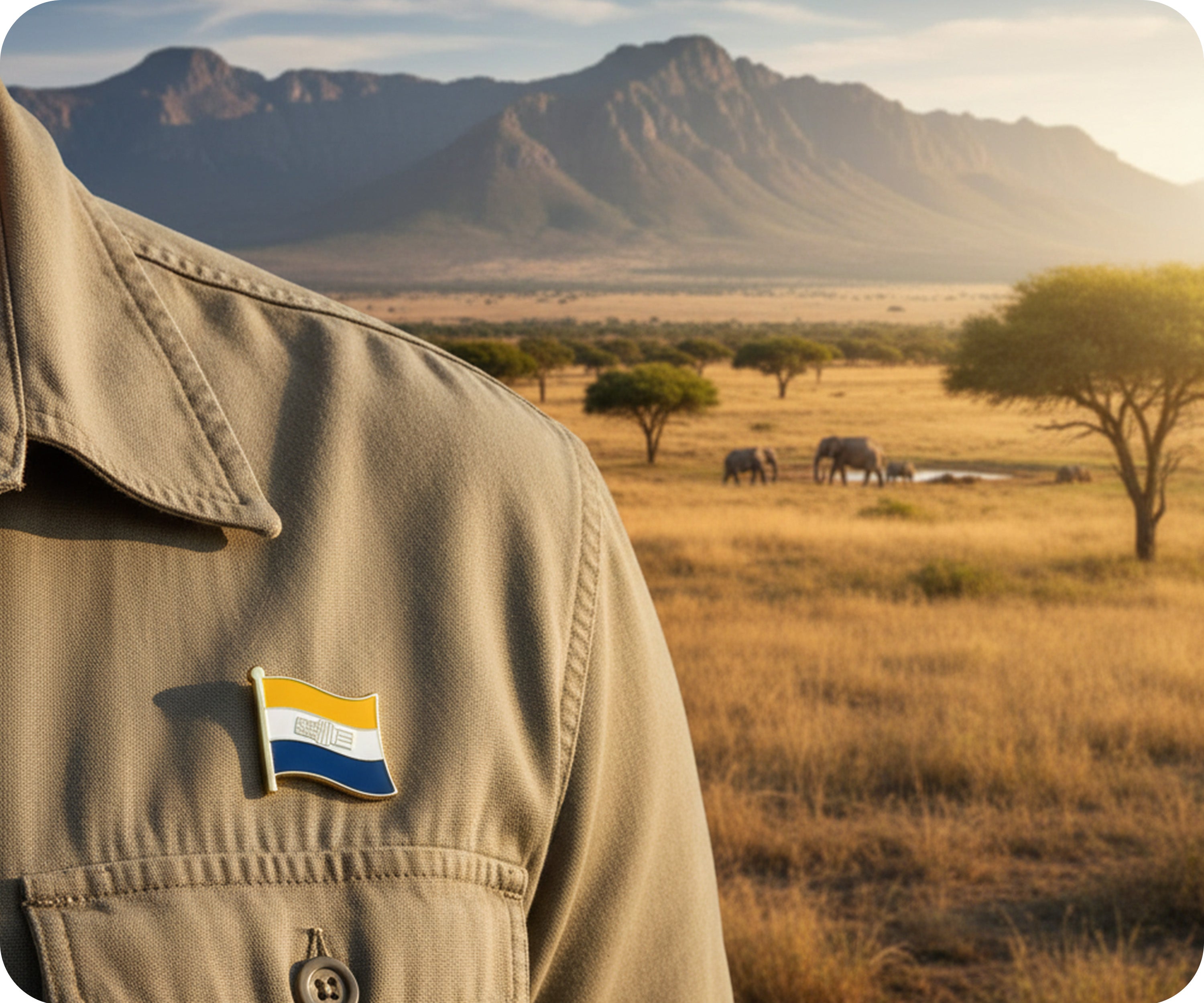 Union of South Africa Flag Pin Badge