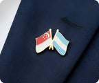Singapore & Argentina Friendship Pin Badge