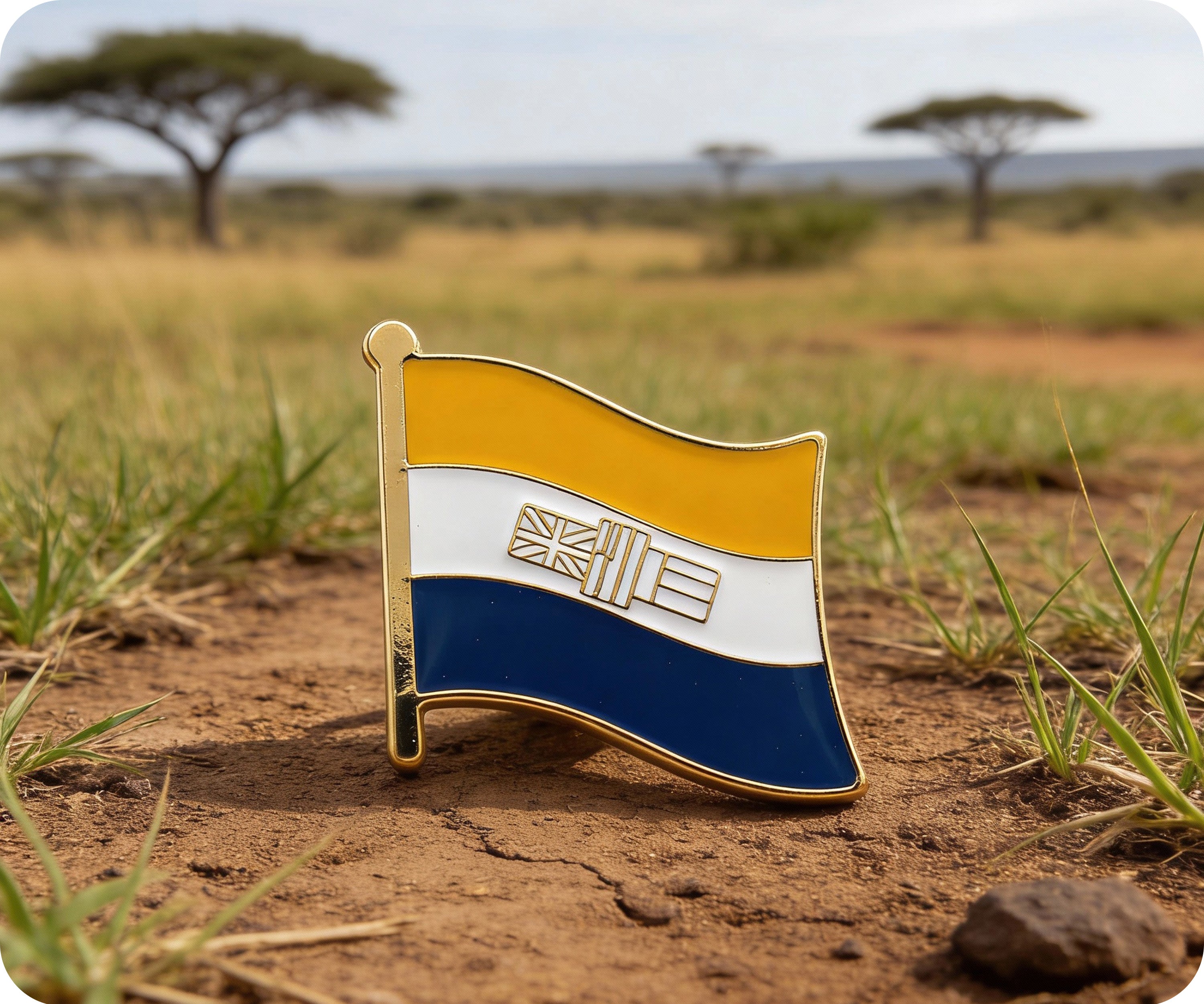 Insignia de Bandera de la Unión Sudafricana Imagen secundaria del producto