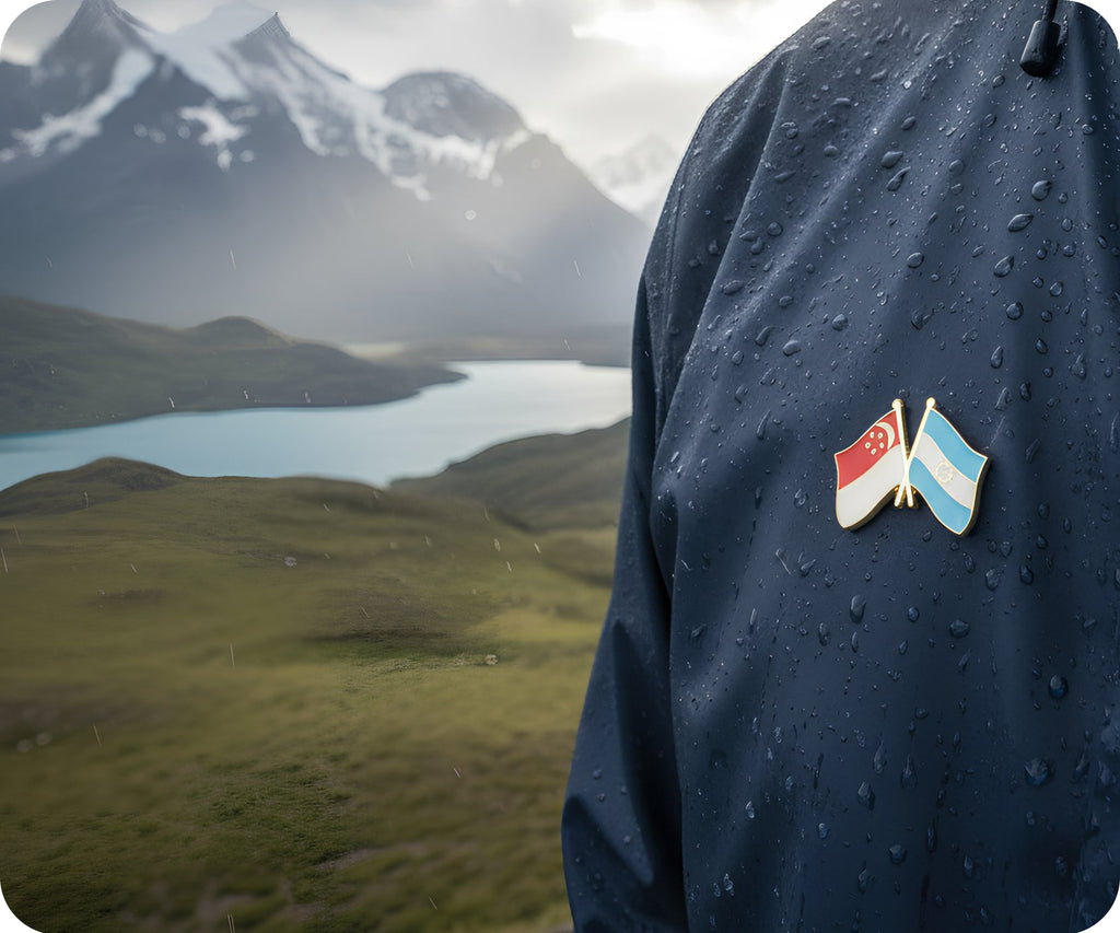 Singapore & Argentina Friendship Pin Badge