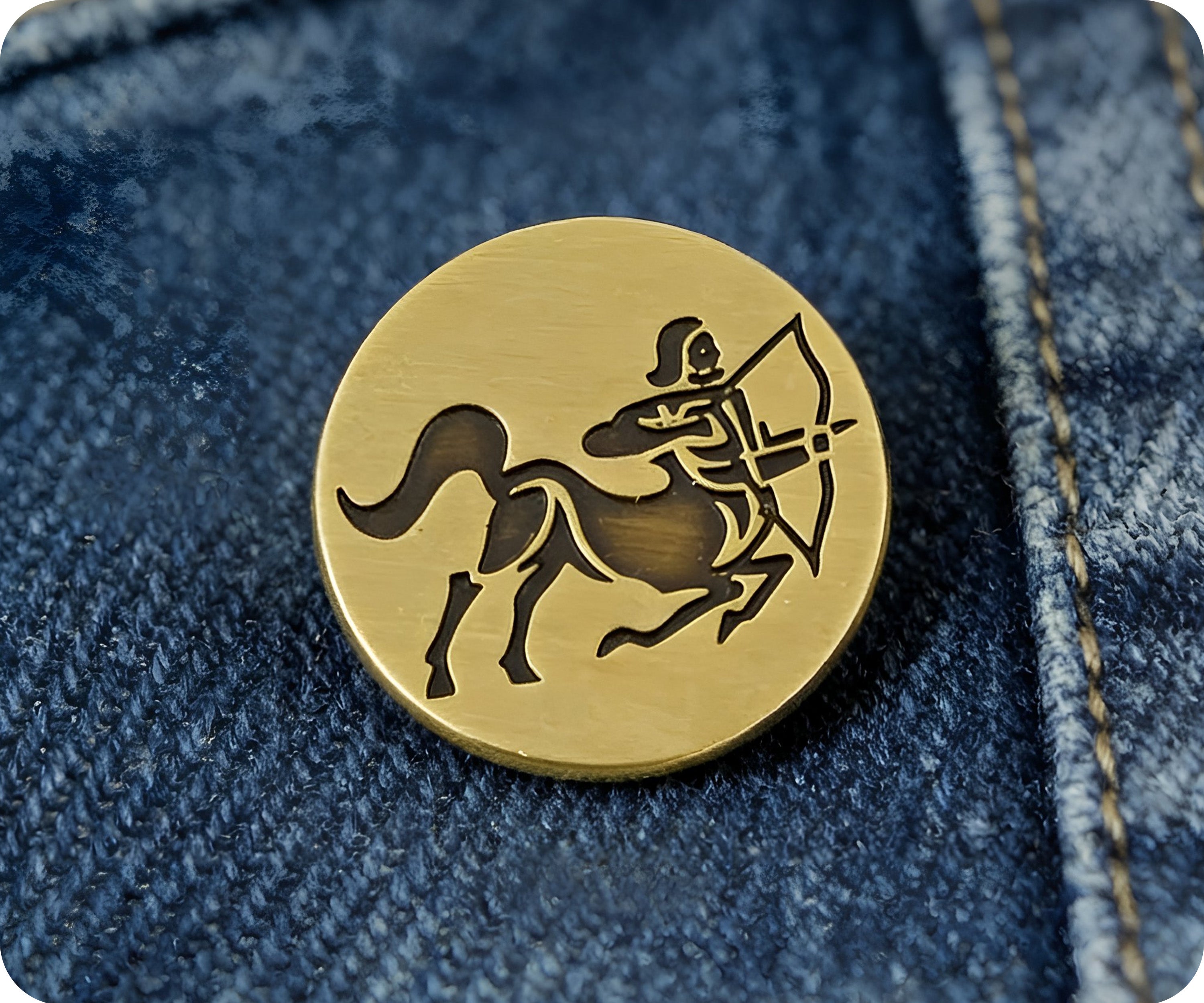 Insignia de pin del signo zodiacal de Sagitario Imagen secundaria del producto