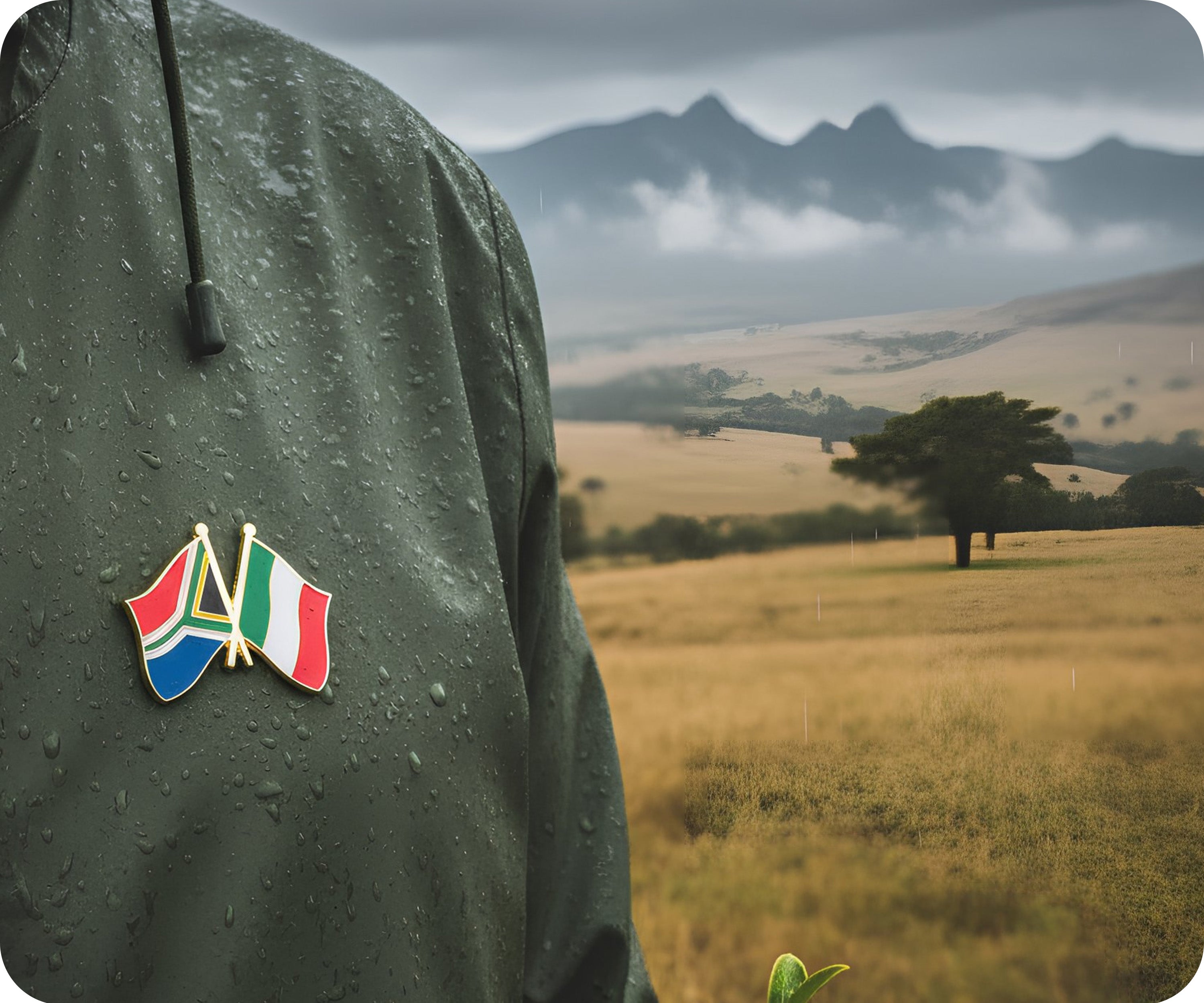 Pin de Amistad Sudáfrica e Italia Imagen secundaria del producto