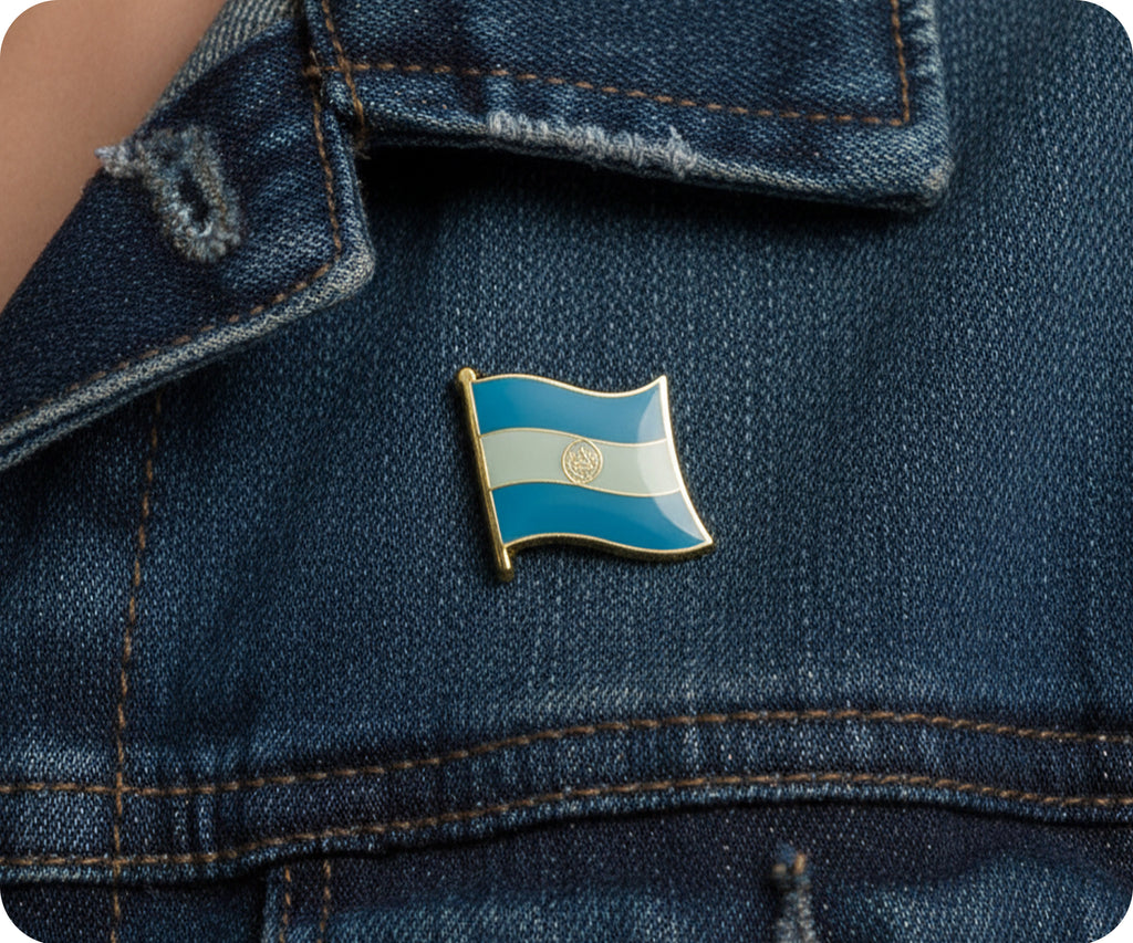El Salvador Flag Pin Badge