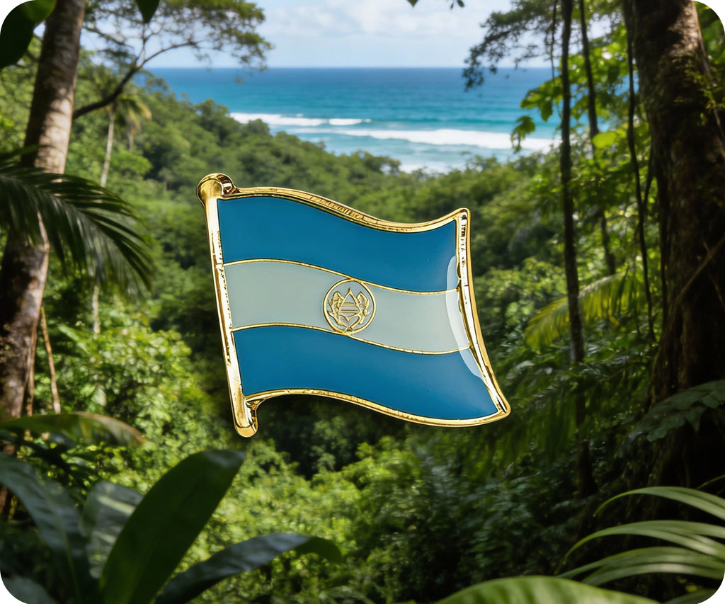 El Salvador Flag Pin Badge